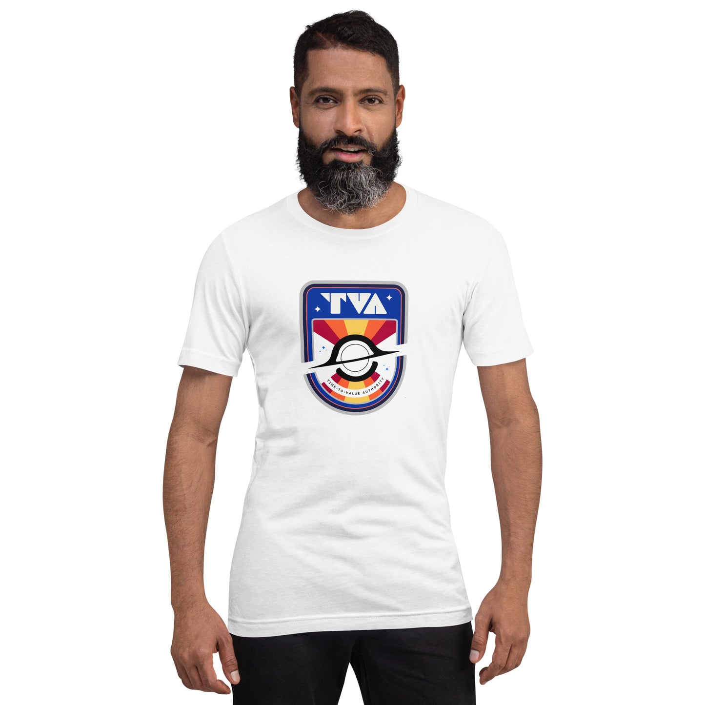 TVA Vintage Space Badge Unisex T-shirt (White)